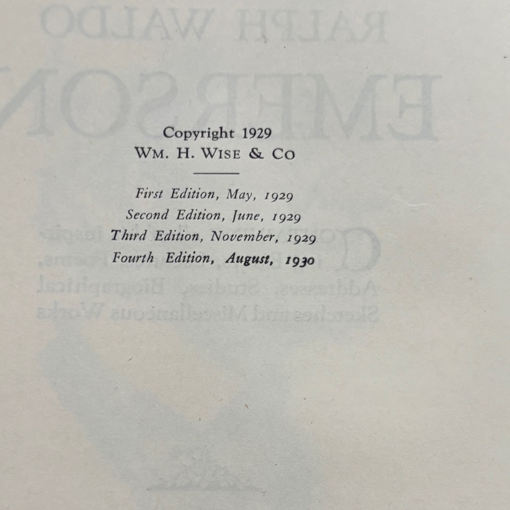 1930 Collected Writings of Emerson Concord MA Nature Eros Poetry 2 Volumes - Picture 14 of 16